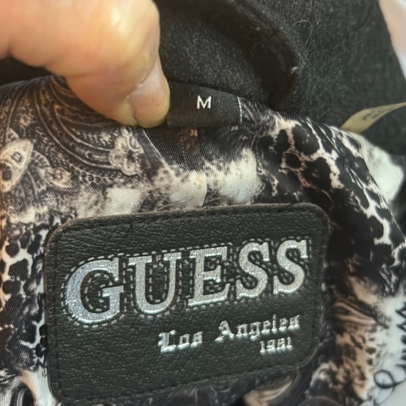 Guess Gray Wool Double Breasted Medium Coat; Fully Lined; Silver Buttons; NWOT - Picture 8 of 12